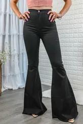 Cassidy Super Flare Classic Black Bell Bottoms