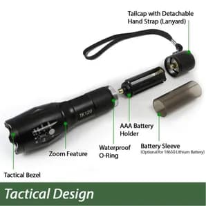 EcoGear Tactical Flashlight with Strobe 2-Pack tezt